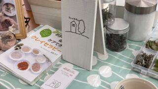 イベント出店のクレイセラピーワークショップのブース
